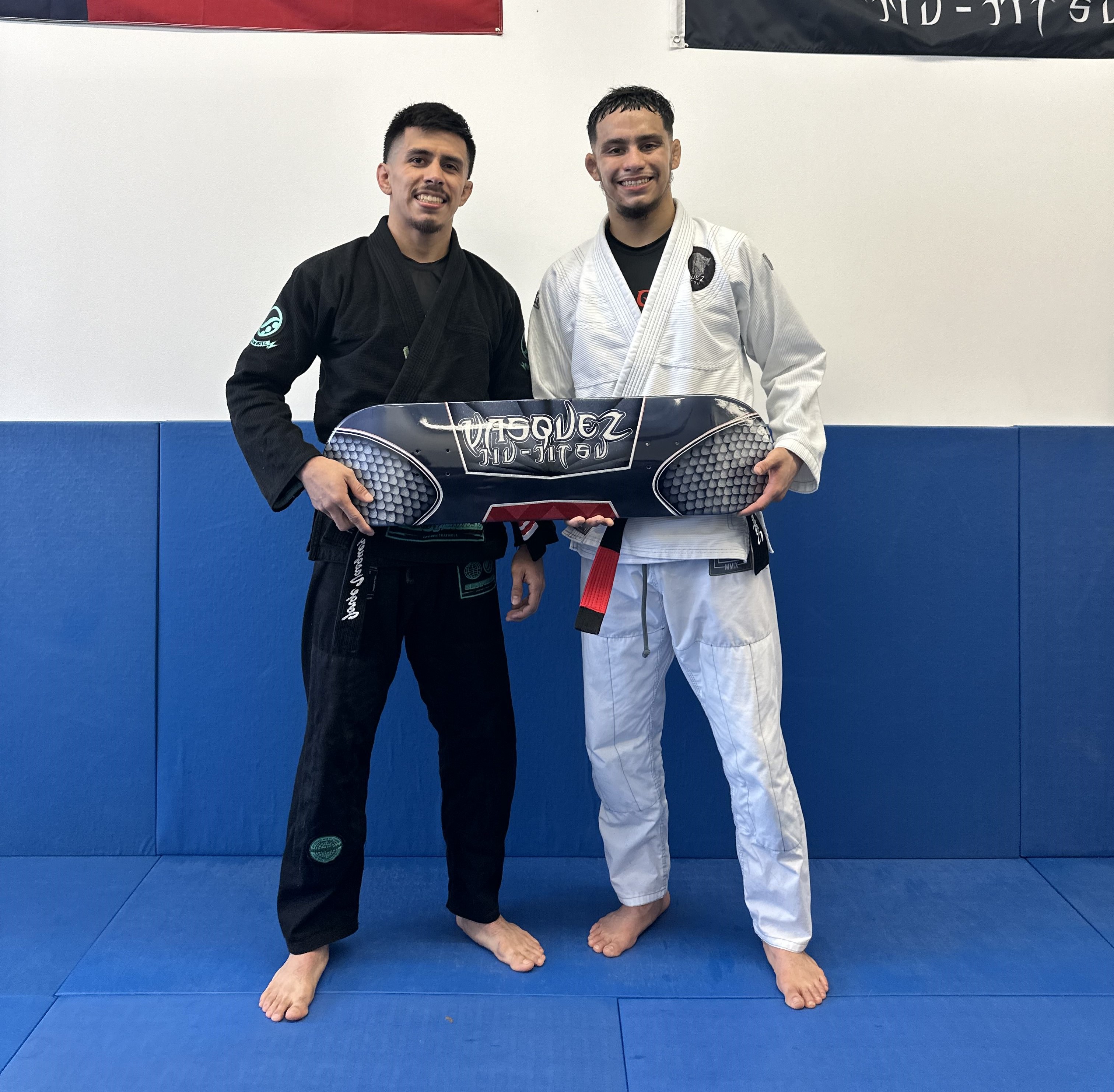 Coach Jorge and Diego Vasquez at Vasquez Jiu-Jitsu in Grand Prairie, TX