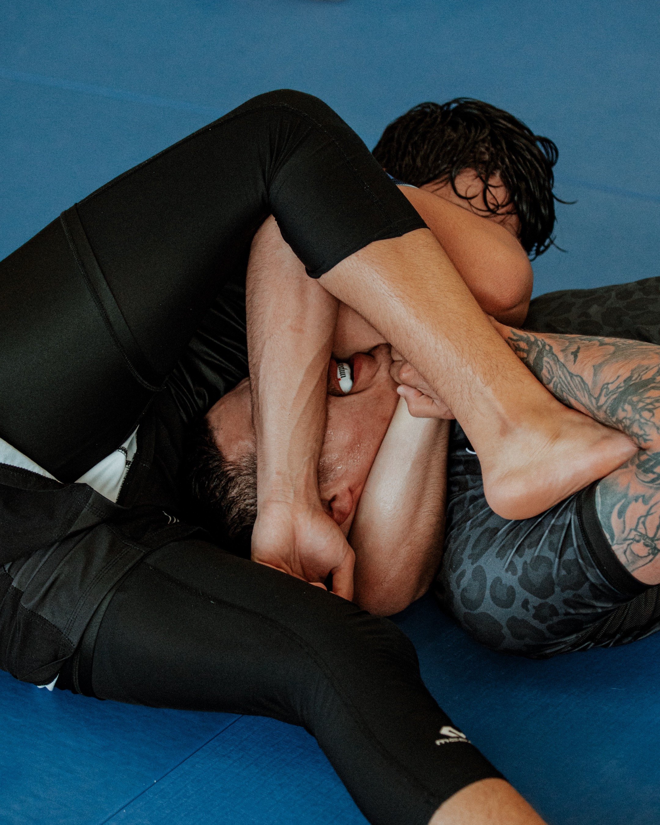 No-Gi grappling exchange on the mats at Vasquez Jiu-Jitsu